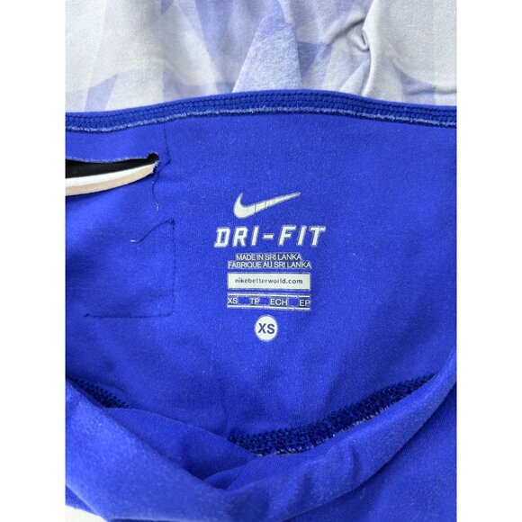 Nike Dri-Fit Womens XS Blue Geometric Leggings - Picture 3 of 8